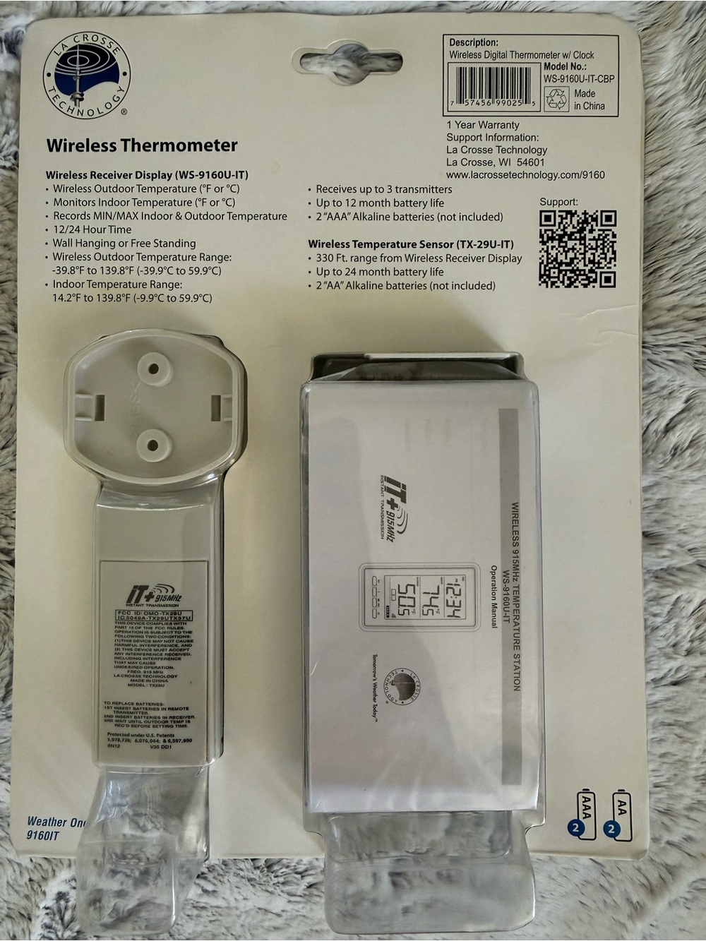 La Crosse Technology Wireless Digital Thermometer - Silver - Picture 2 of 3